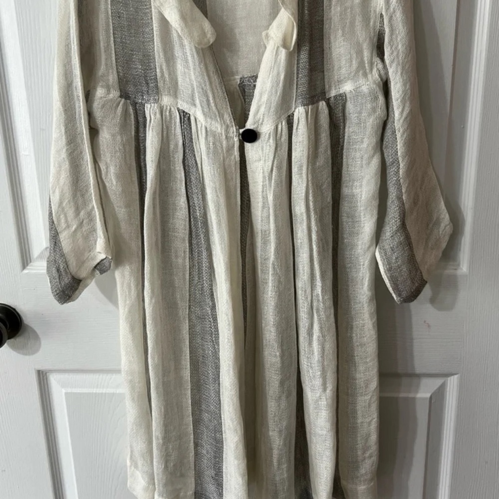 Paper Lace Linen Top/Duster/Dress/Cardigan Sz Small - Picture 8 of 15